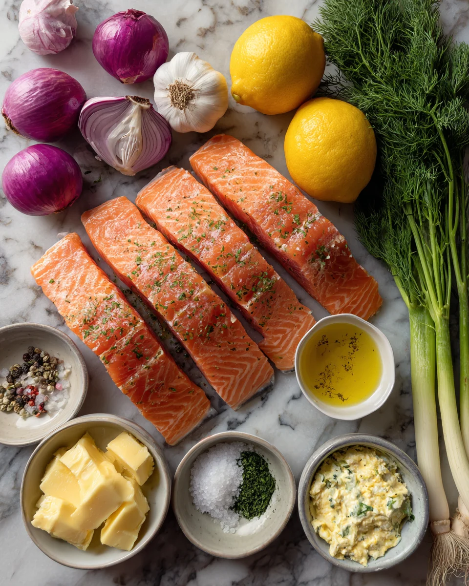Lemon Herb Butter Salmon Bake