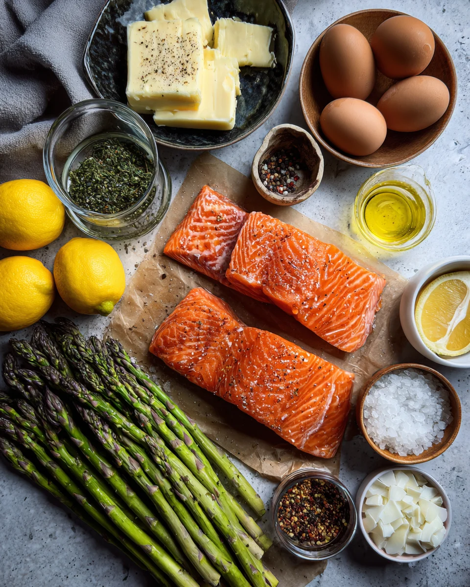 Lemon Herb Butter Salmon with Roasted Asparagus