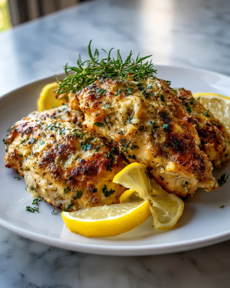 Lemon Herb Parmesan Chicken Bake