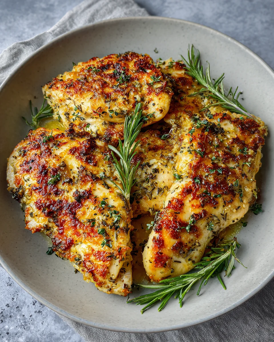 Lemon Herb Parmesan Chicken Bake