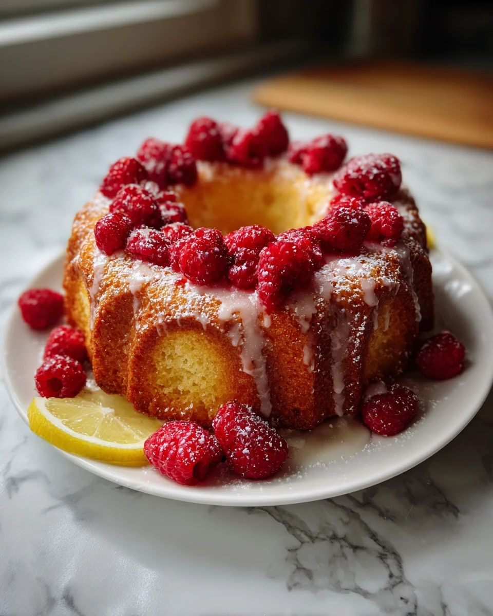 Lemon Raspberry Butter Cake