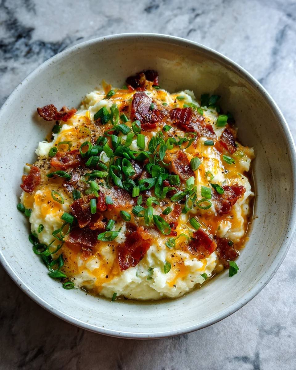 Loaded Bacon Cheddar Mashed Potato Bowls