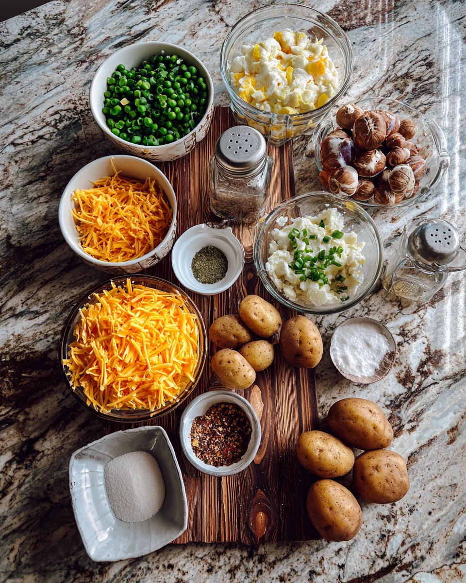 Loaded Cheddar Ranch Smashed Potatoes