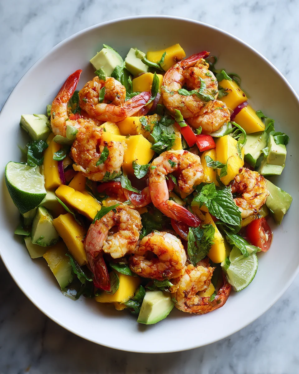 Mango Avocado Lime Shrimp Salad