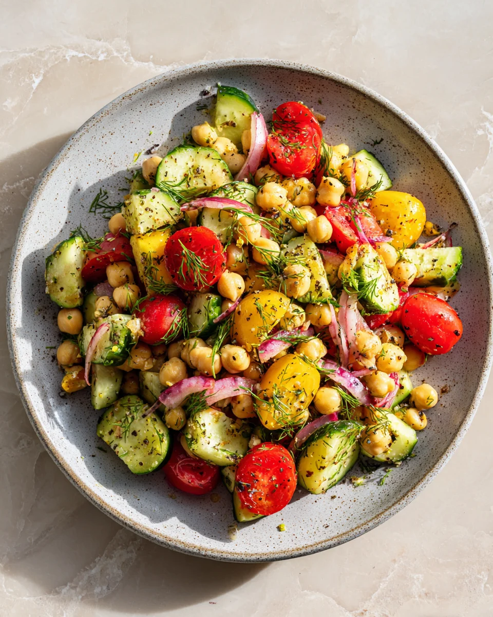 Mediterranean Chickpea Cucumber Salad