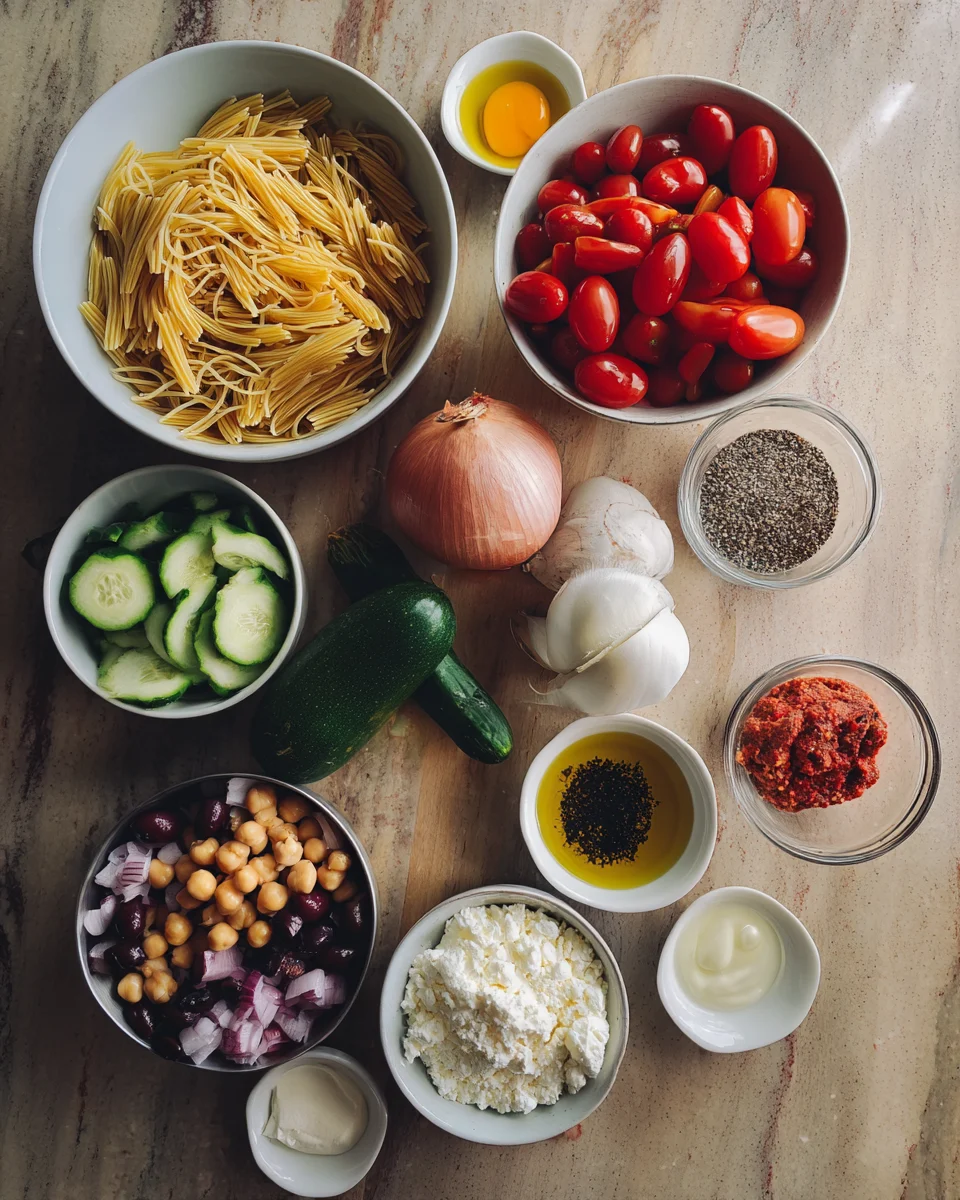 Mediterranean Chickpea Pasta Salad