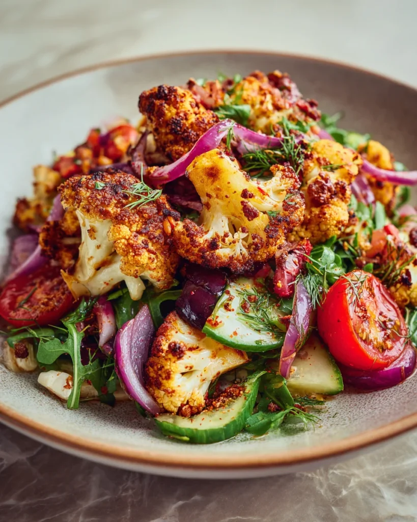 Mediterranean Marinated Cauliflower Salad