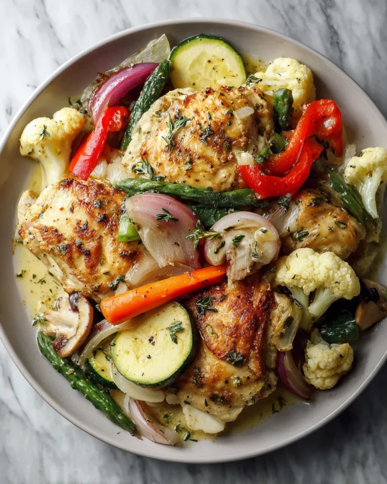 One-Pan Garlic Butter Chicken and Vegetables