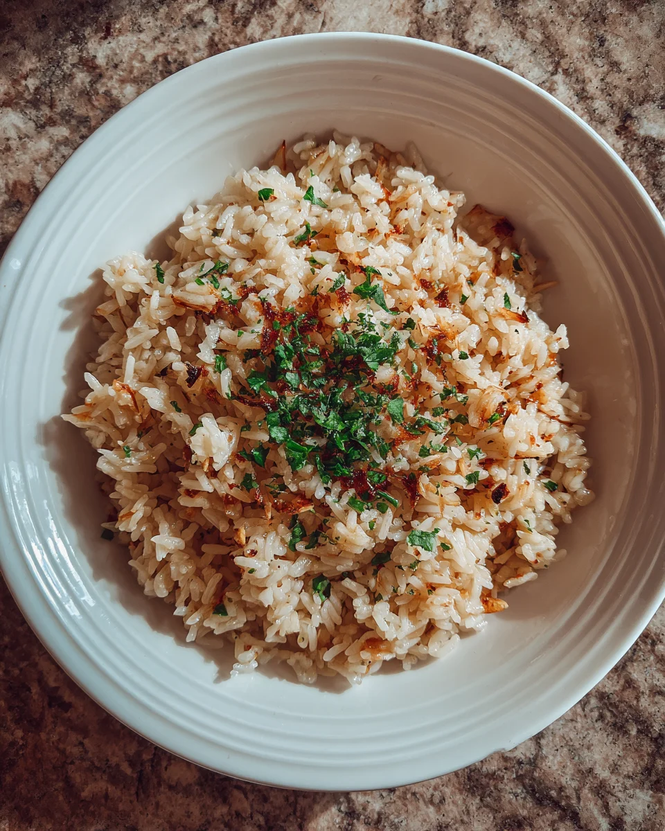 One-Pan Garlic Parmesan Rice