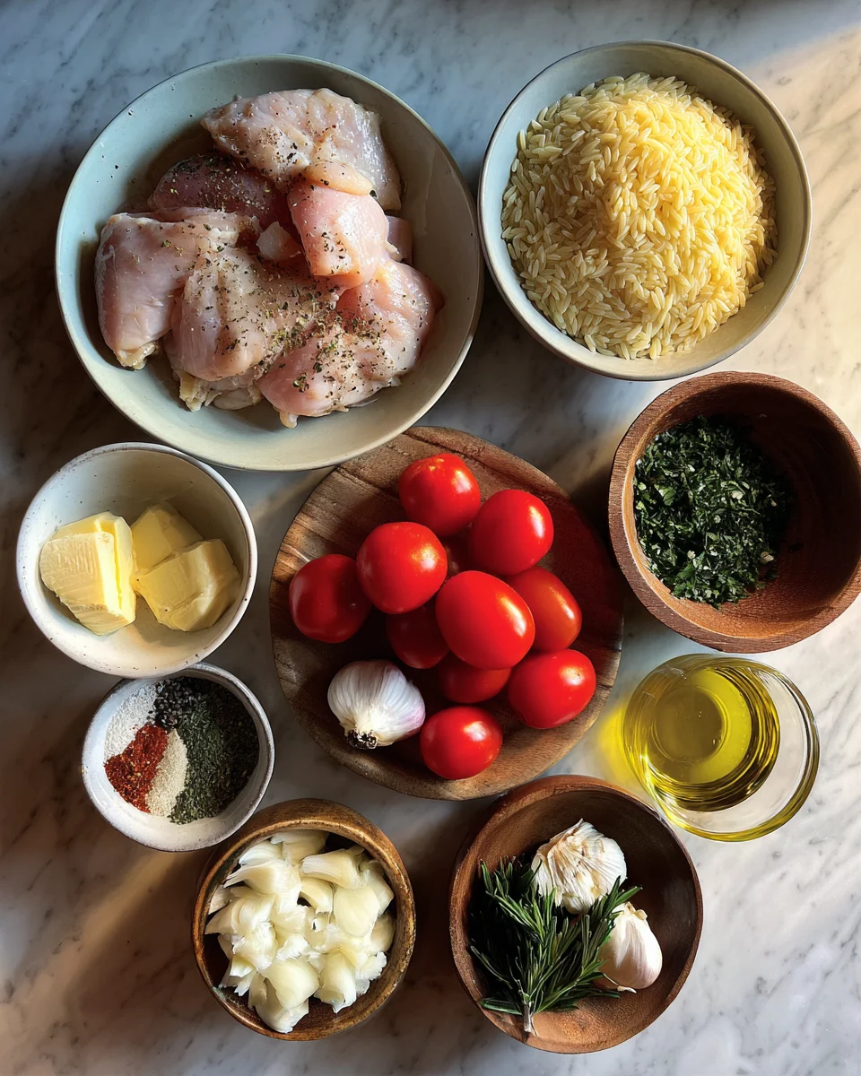 One-Pan Tuscan Garlic Chicken and Orzo