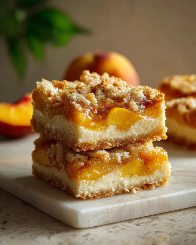 Peach Cobbler Cream Cheese Bars