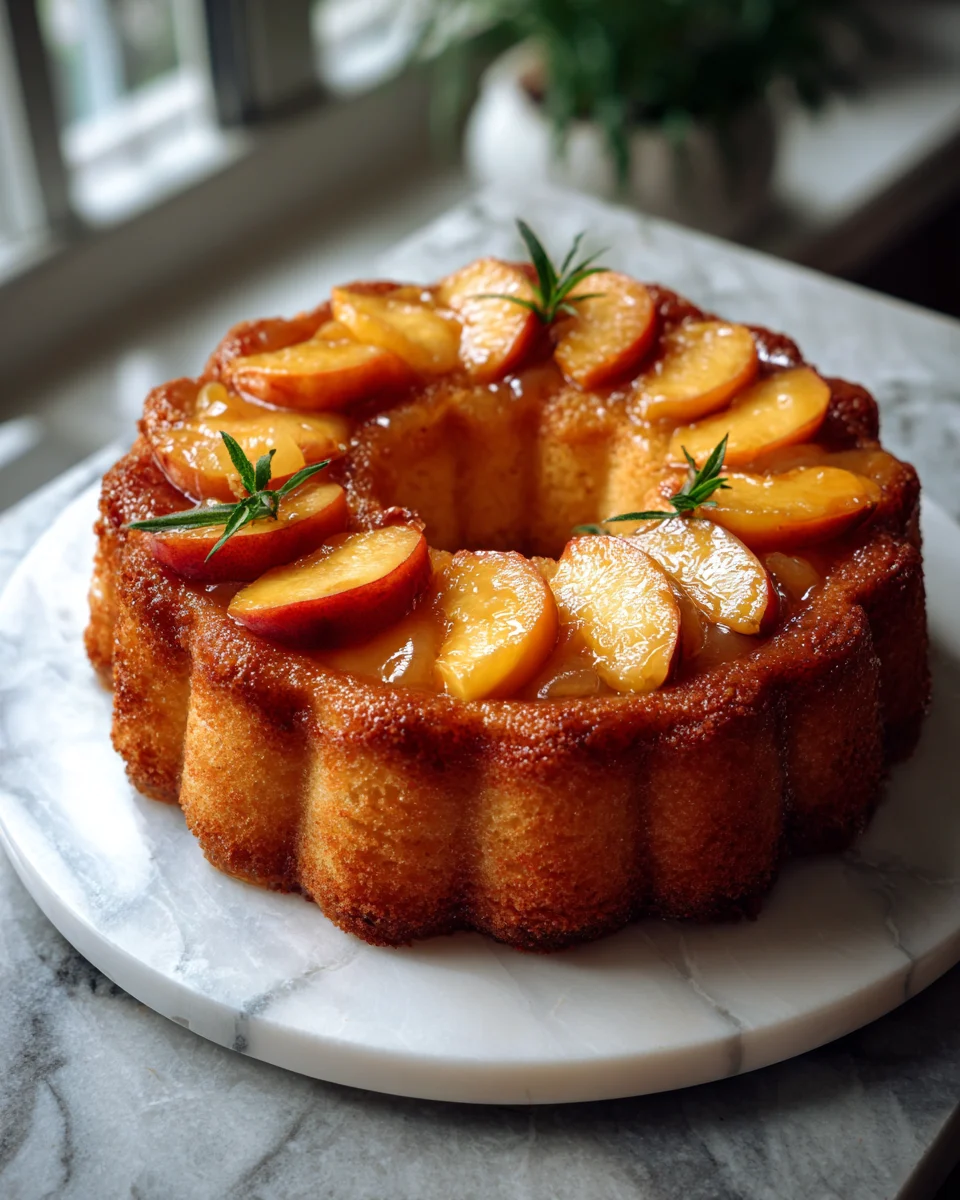 Delicious Peach Cobbler Pound Cake Recipe