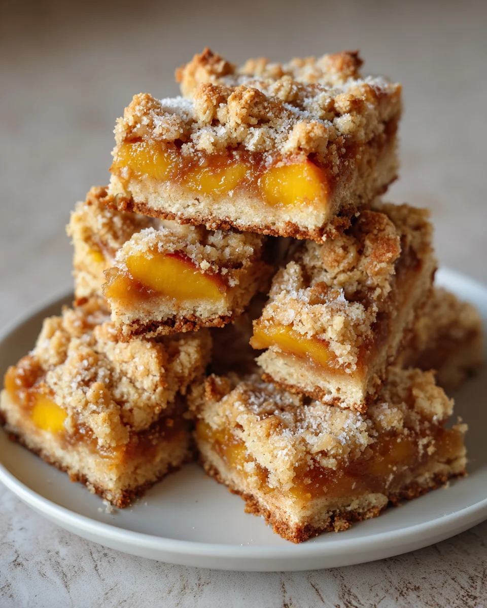 Peach Crumb Bars