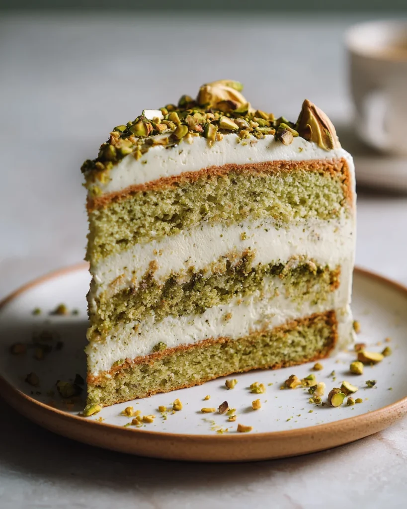Pistachio Cream Layer Cake