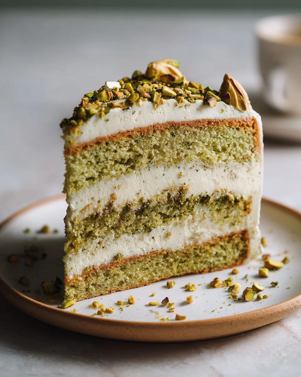 Pistachio Cream Layer Cake