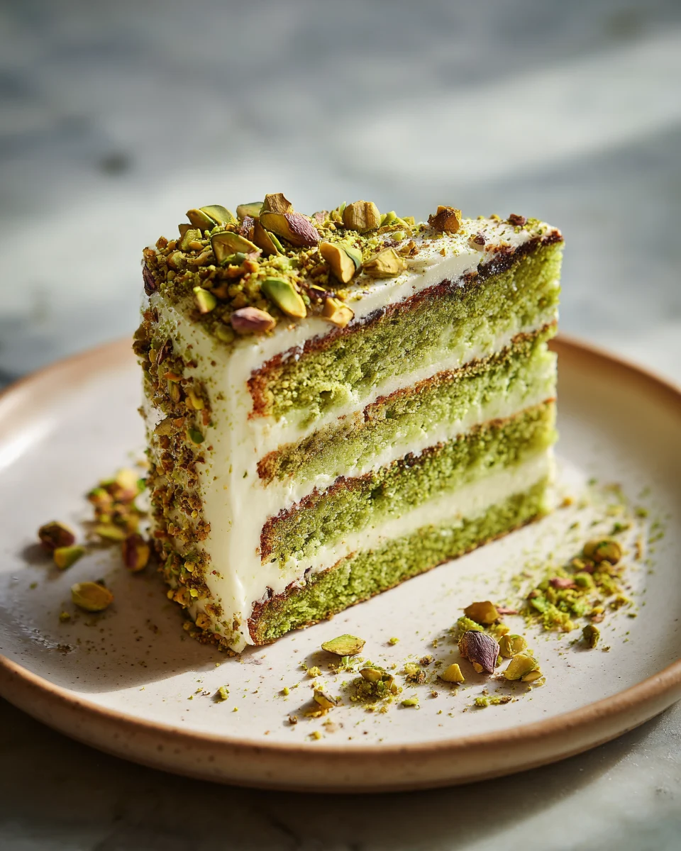 Pistachio Cream Layer Cake