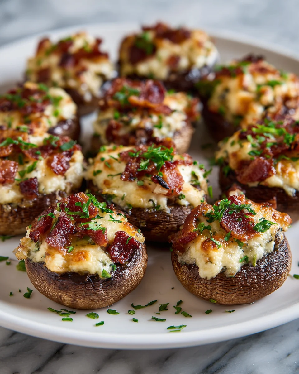 Ranch Bacon Stuffed Mushrooms