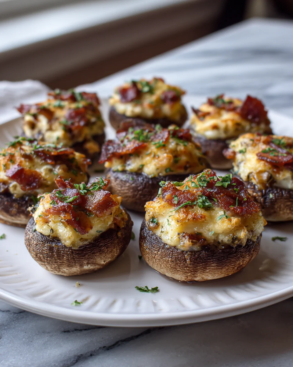 Ranch Bacon Stuffed Mushrooms