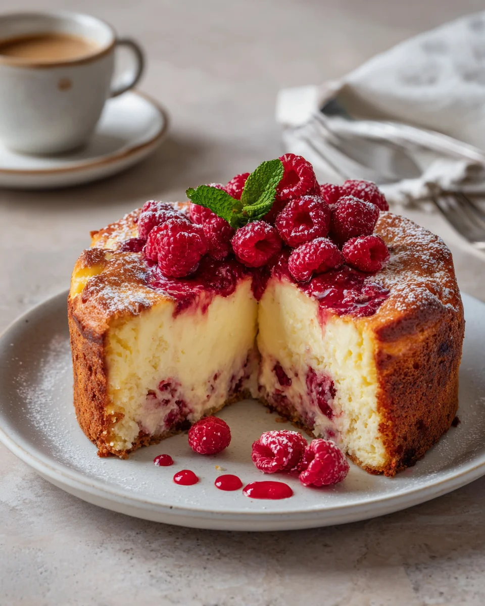 Raspberry Cheesecake Snack Cake