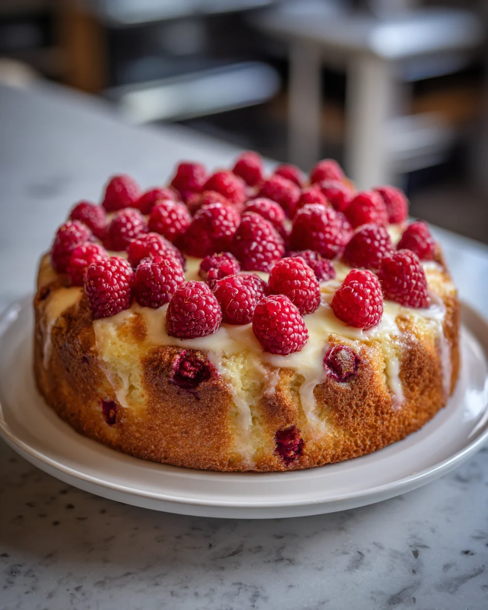 Raspberry White Chocolate Cake