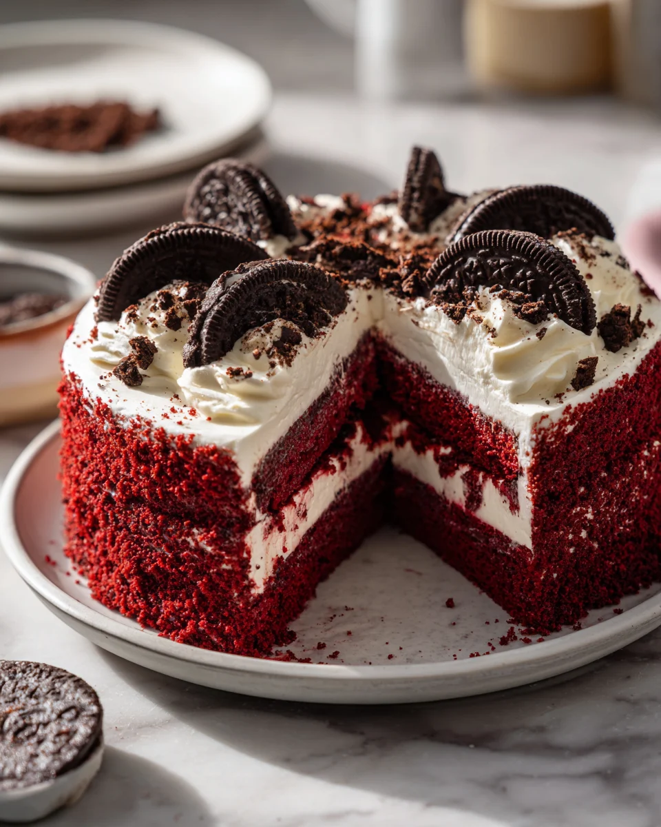 Red Velvet Oreo Cake