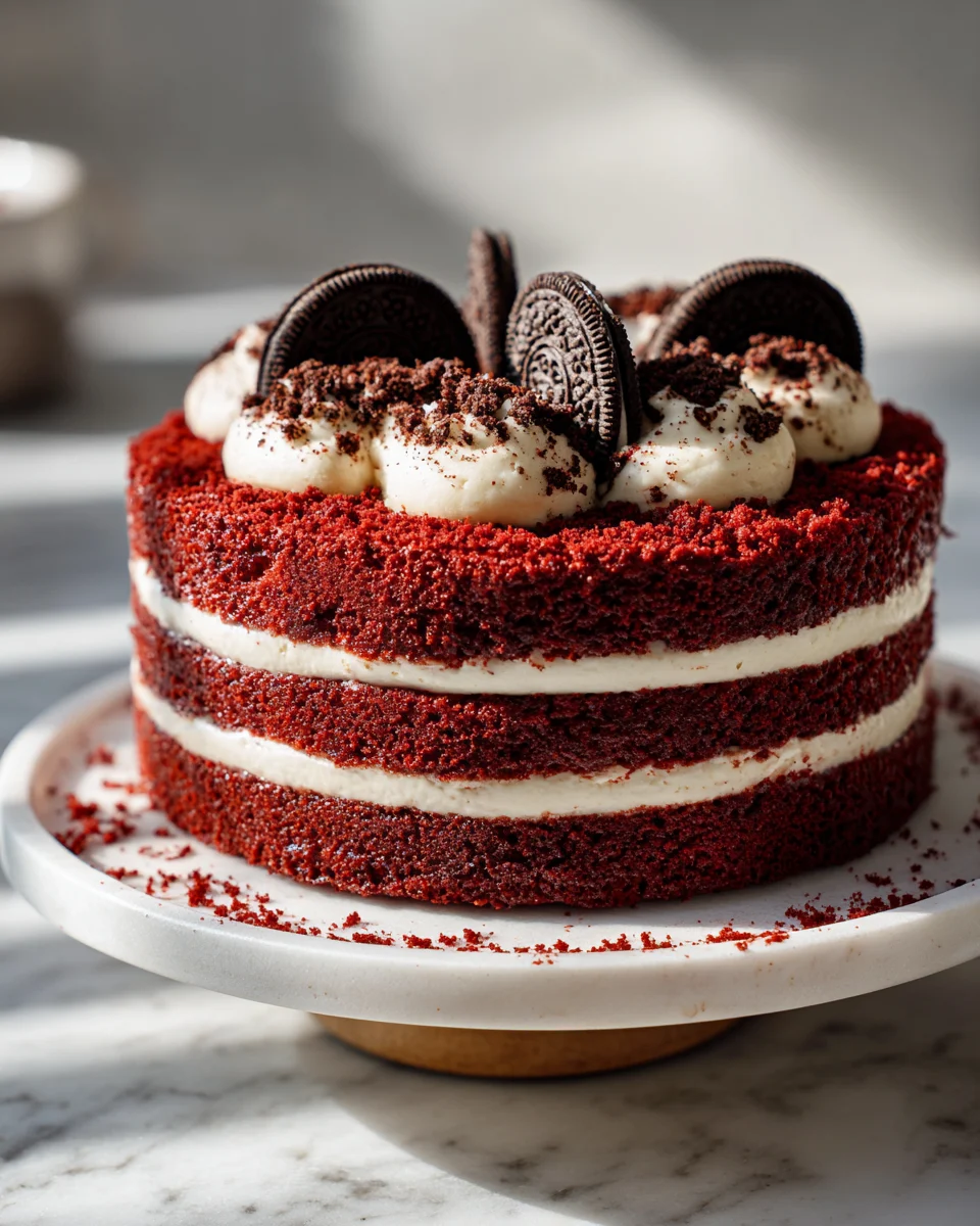 Red Velvet Oreo Cake
