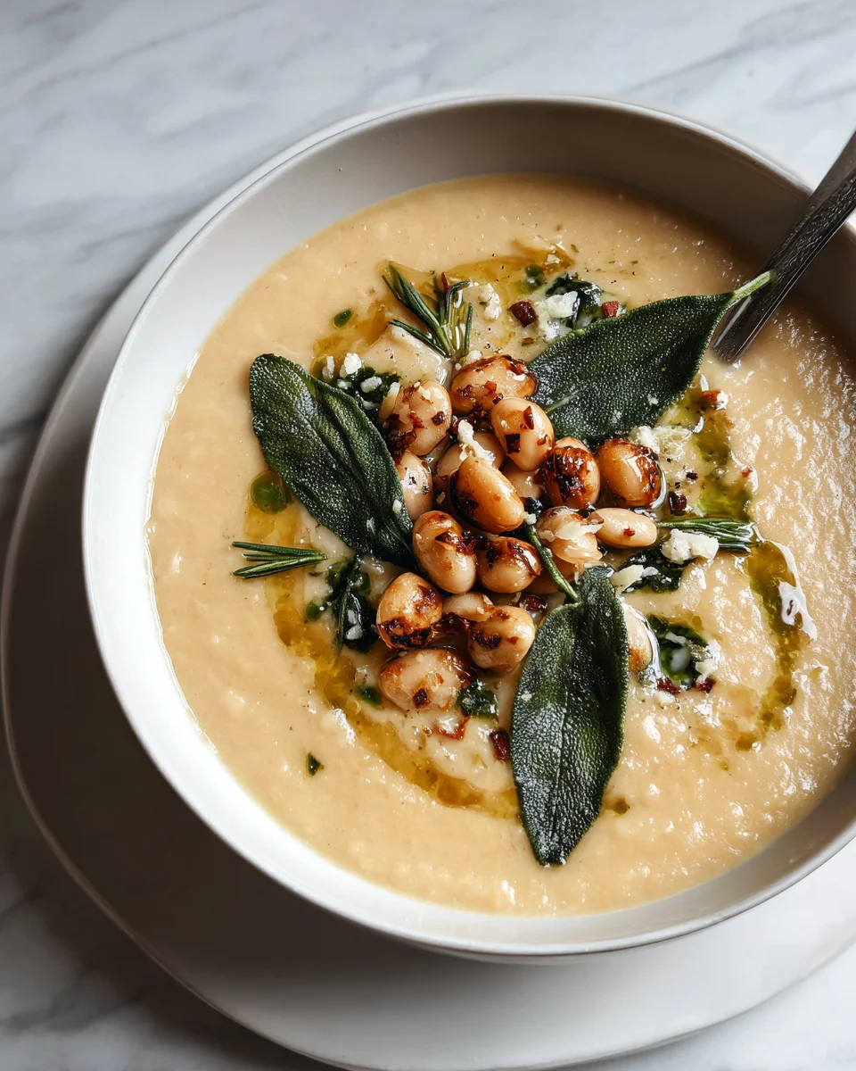 Roasted Garlic White Bean Soup