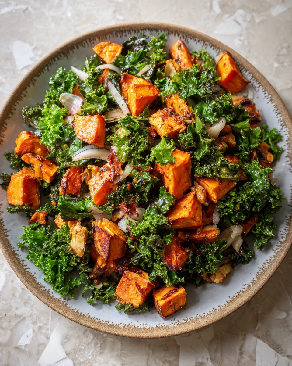 Roasted Sweet Potato Kale Salad
