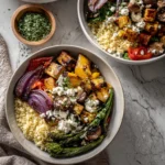 Roasted Veggie Feta Grain Bowls