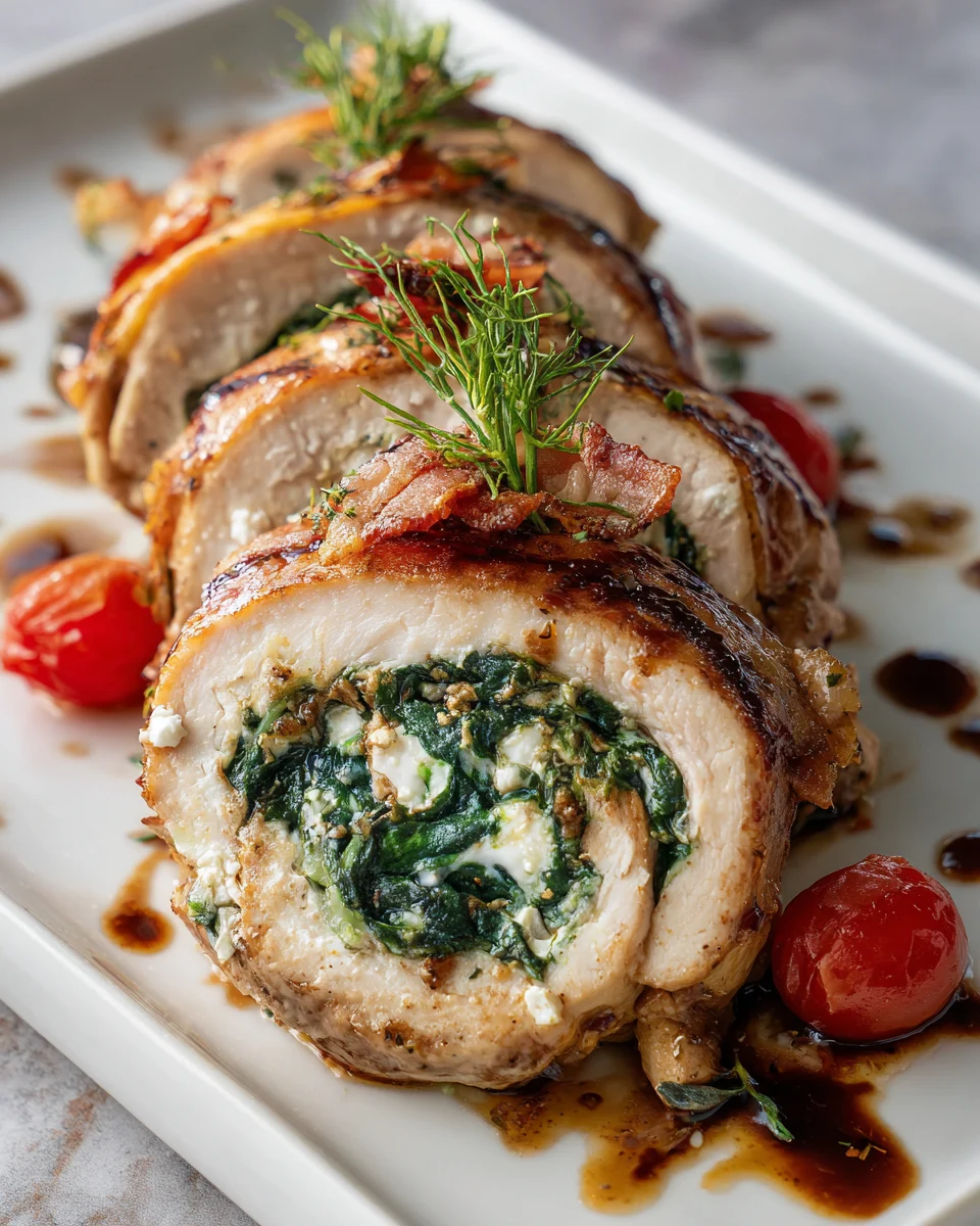 Rolled Chicken With Feta And Spinach Filling: A Family Favorite