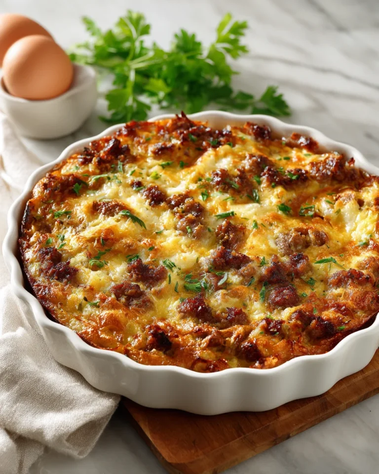 Sausage Hash Brown Breakfast Casserole: Perfect for Mornings