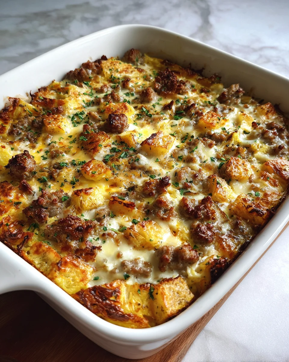 Sausage Hash Brown Breakfast Casserole: Perfect for Mornings