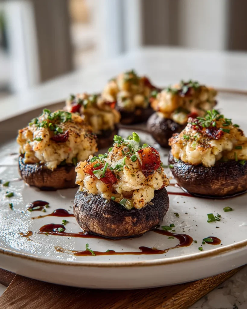 Seafood Stuffed Mushrooms