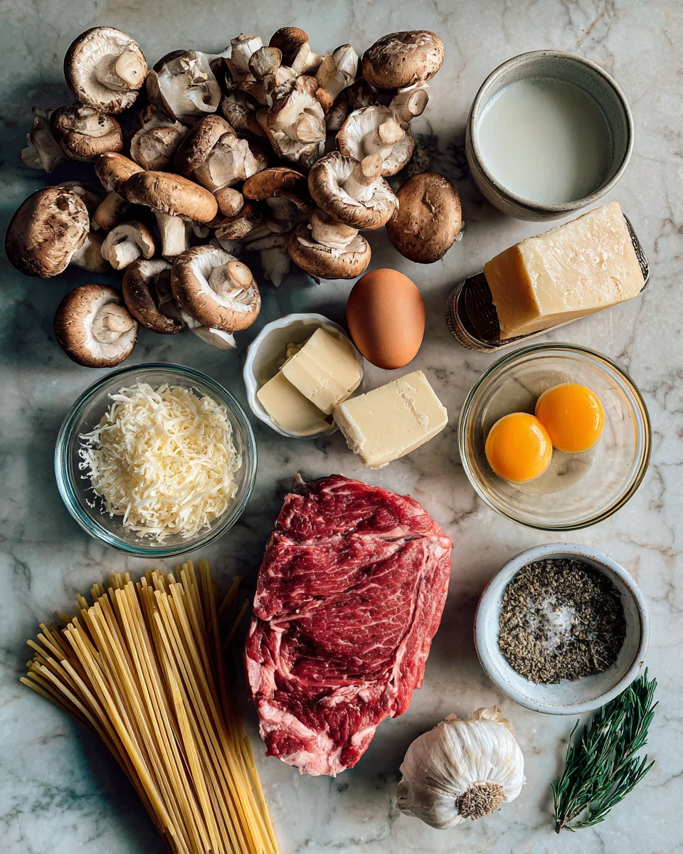 Slow Cooker Creamy Beef and Mushroom Pasta