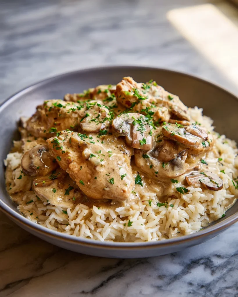 Slow Cooker Creamy Chicken and Rice
