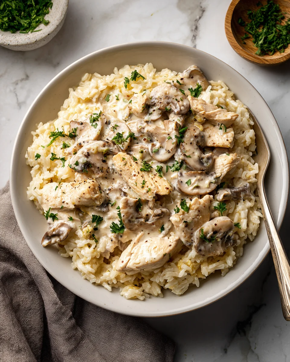 Slow Cooker Creamy Chicken and Rice