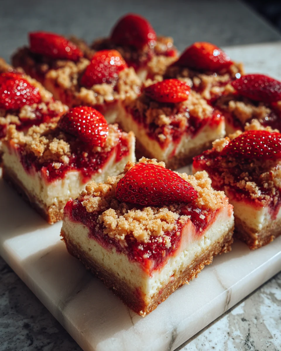 Strawberry Cheesecake Crumb Bars