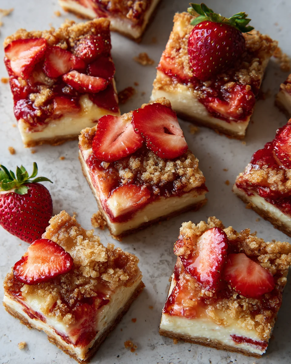 Strawberry Cheesecake Crumb Bars
