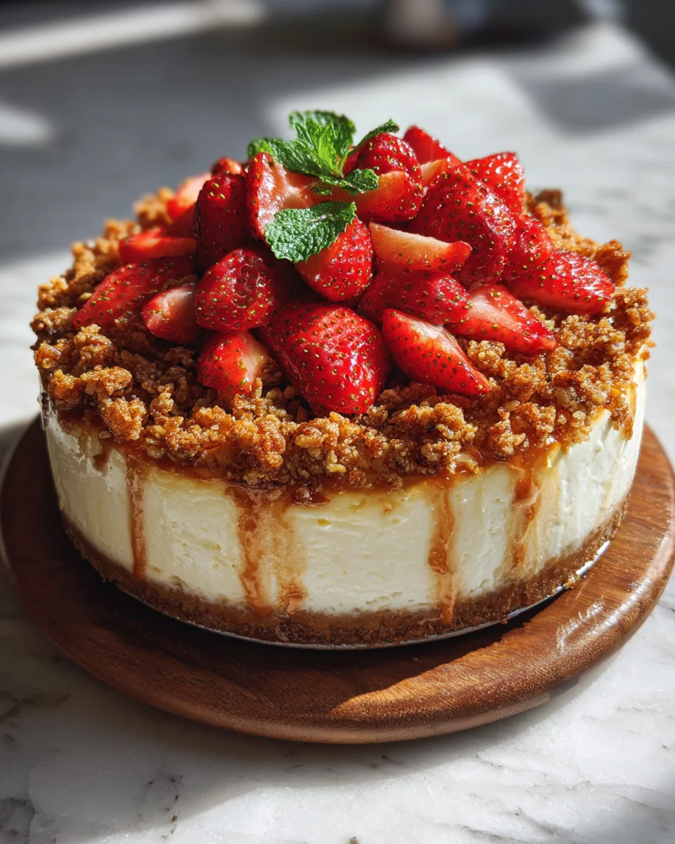 Strawberry Crunch Cheesecake