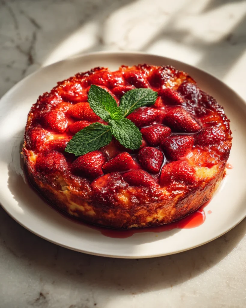 Strawberry Earthquake Cake