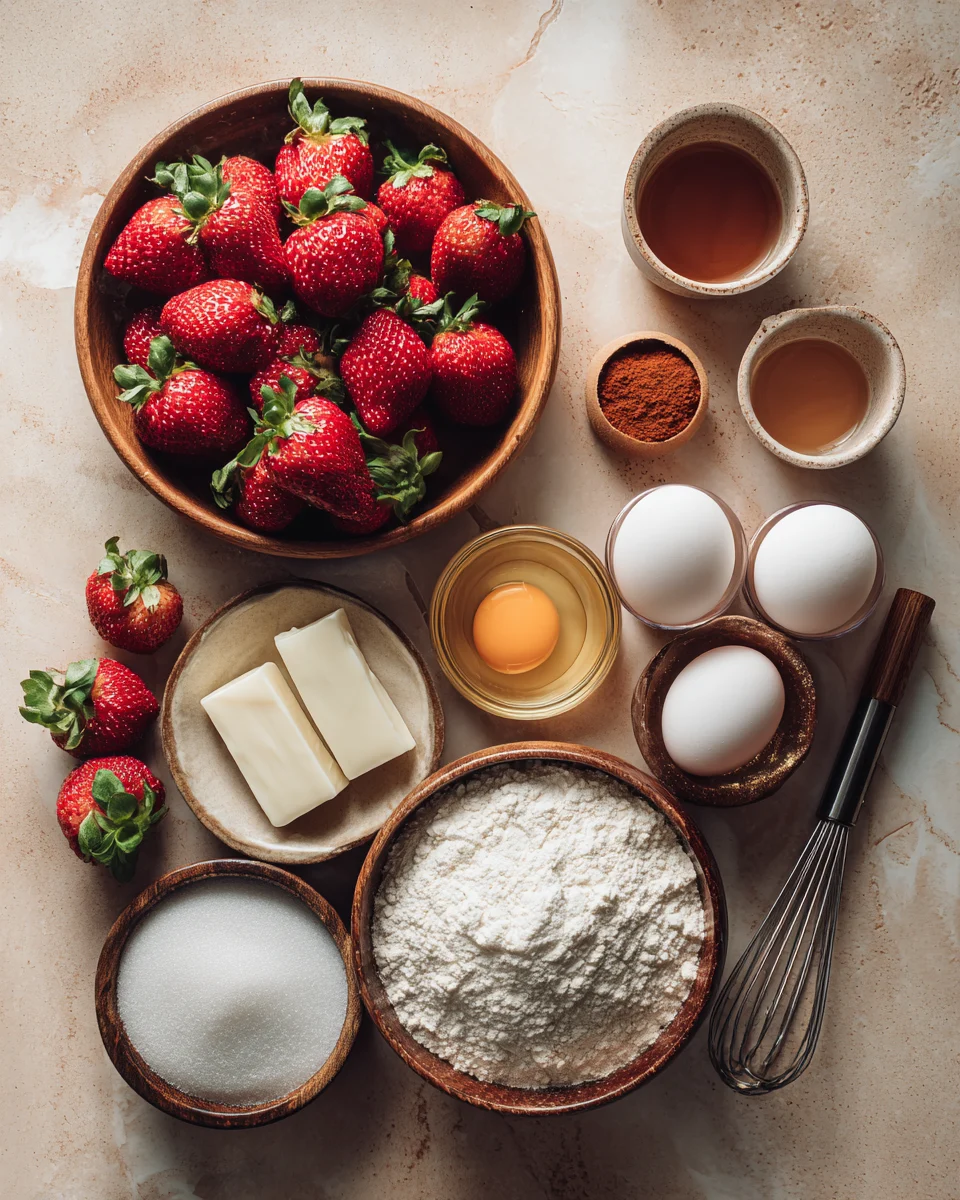 Strawberry Earthquake Cake