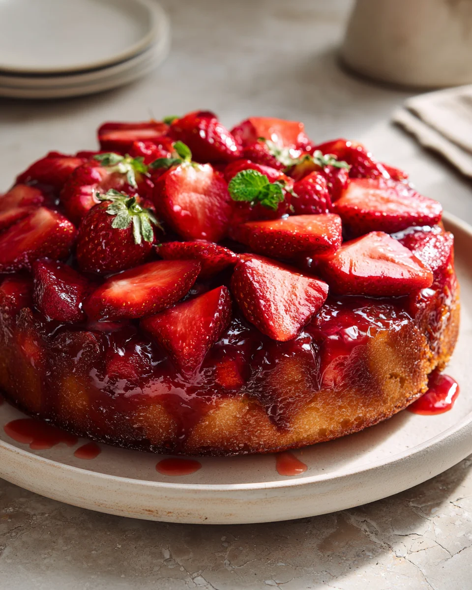 Strawberry Earthquake Cake
