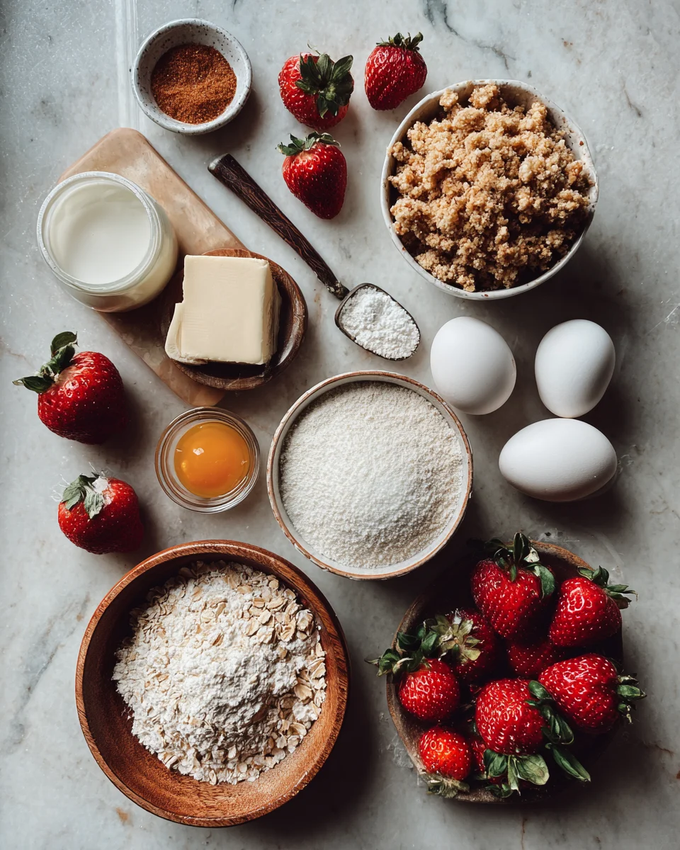 Strawberry Vanilla Crumb Cake