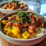Teriyaki Chicken Pineapple Rice Bowls