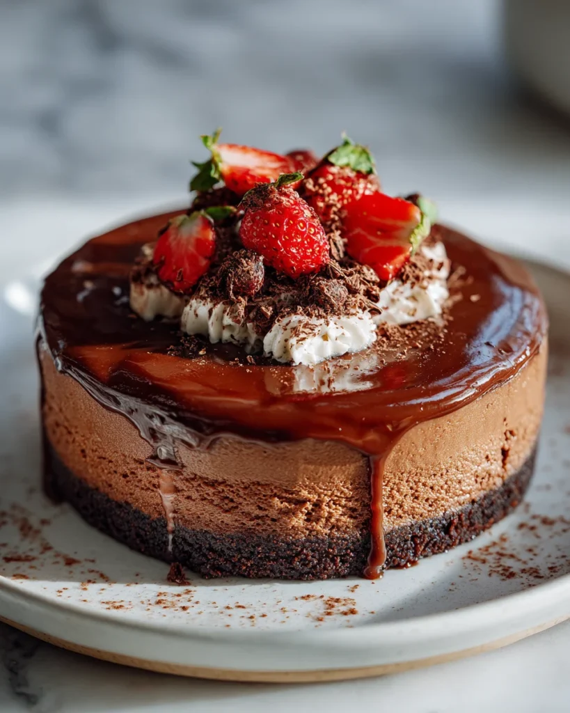 Triple Chocolate Mousse Cake
