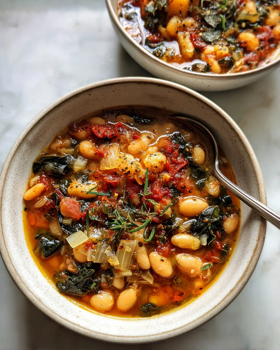 Tuscan White Bean Soup in 30 Minutes