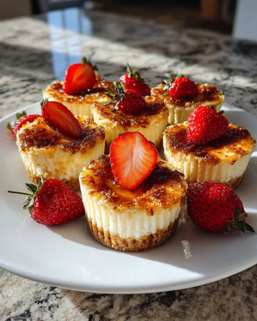 Vanilla Bean Crème Brûlée Cheesecake Cupcakes