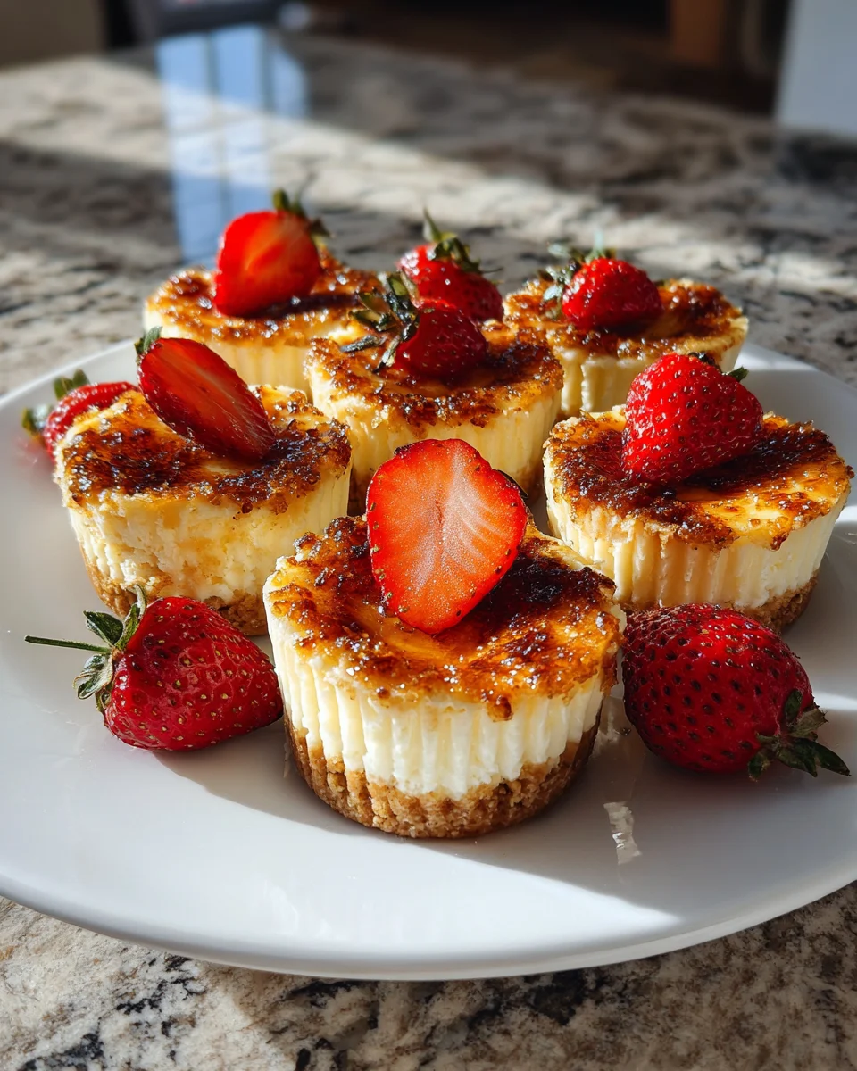 Vanilla Bean Crème Brûlée Cheesecake Cupcakes