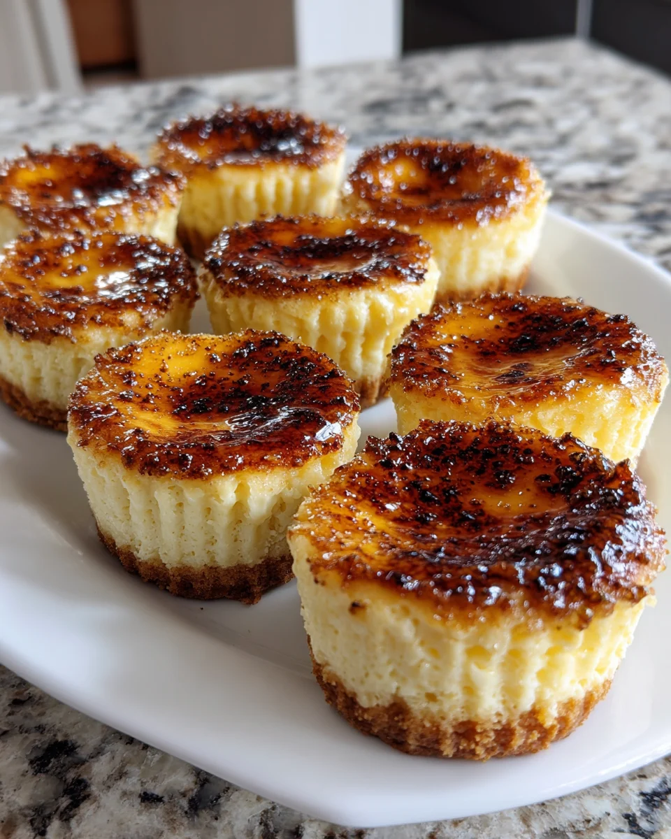 Vanilla Bean Crème Brûlée Cheesecake Cupcakes