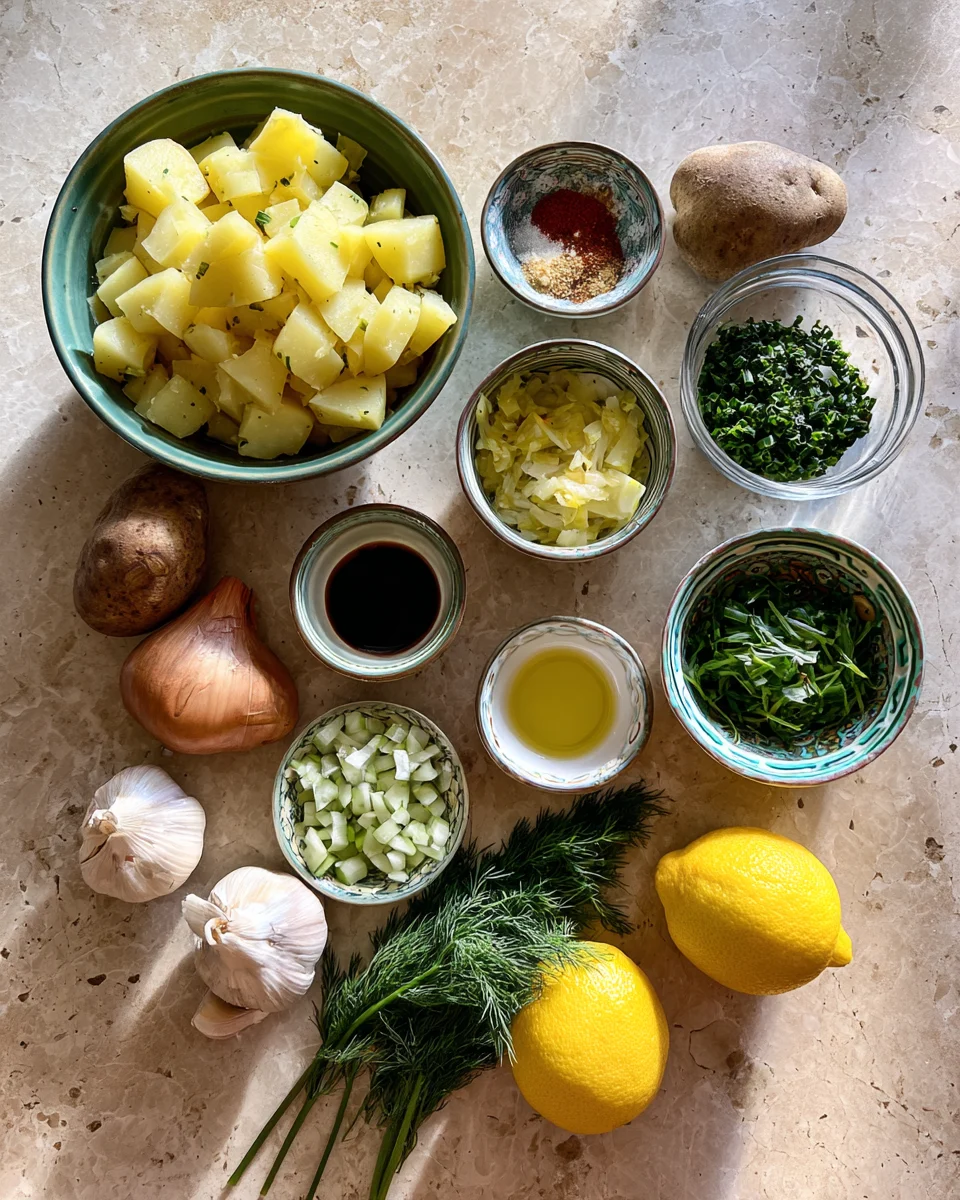 Viral Green Crispy Potato Salad